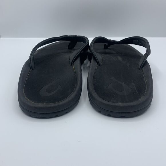 OluKai Ohana Mens Size 10 Black Flip Flop Sandal - Picture 3 of 8